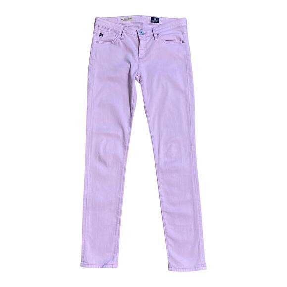 AG Adriano Goldschmied The Stevie Ankle Jeans Pink Slim Straight Womens 25R - Picture 1 of 9